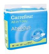 Carrefour Absodys All-In-One Day Adult Diaper Pants Medium White 20 count