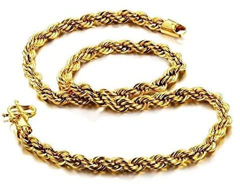 JewelOra TY-XL610 Unisex Gold Plated Stainless Steel Jewelry Necklace