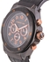 Cerruti Men's Black Dial Casual Watch Leather Strap - CRA040D222H