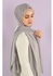 AM-Shop Long Scarf Crepe Solid For Women (light Grey)