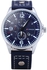 Curren 8164 Man Quartz Watch Three Small Decorative Sub-Dials Leather Band  Calendar-Blue