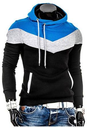 Fashion Hooded Pullover Black/Blue
