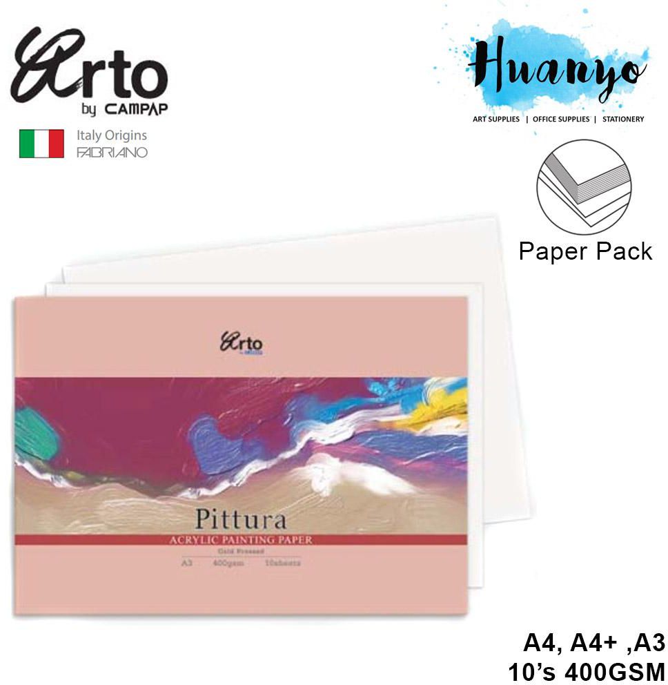 Campap Arto Fabriano Pittura Acrylic Painting Paper Pack 400GSM - A4 / A4+ /A3
