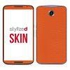 Stylizedd Premium Vinyl Skin Decal Body Wrap for Google Nexus 6 - Fine Grain Leather Orange