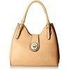 Mg Collection Structured Satchel Bag Apricot One Size