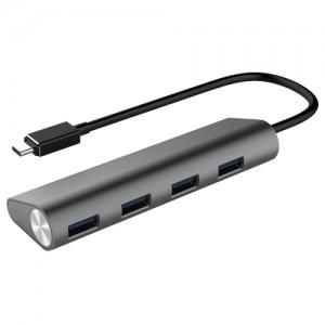 ICON, USB C to USB 3.0, 4 Port Hub Aluminium alloy design