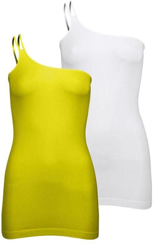 Silvy Set Of 2 Casual Dress For Women - Yellow / White, 2 X-large