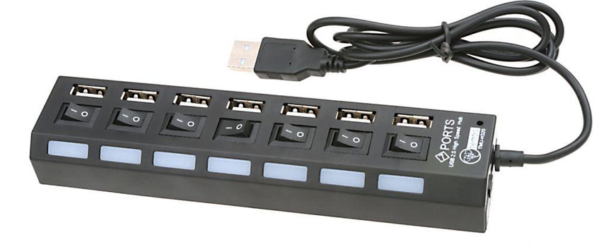 Tembo 7 Port USB Hub with Individual Power Switch (TMU-H320)