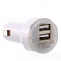 Dual 2 port USB 2.0 Car charger 1A/2.1A for iPad iPhone 4s samsung Iphone 5 HTC White