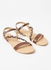 Braided Flat Sandals Brown