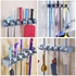 Wall Mounted Mop/Broom Holder, 5 Slot Position with 6 Hooks