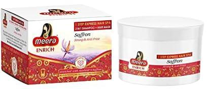 Meera Enrich 2 In 1 Shampoo & Hair Mask For Strong & Frizz Free Hair, 1 Step Express Hair Spa, Enriched With Kashmir's Saffron, 200ml