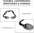 DZ-1600 Anti-Fog Swimming Goggles With Ear Plugs, Black
