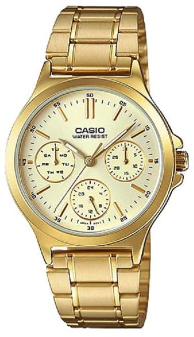 Casio Women's Watch Analog Diameter 33.2 mm Stainless Steel Band Gold LTP-V300G-9AUDF