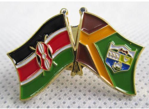 Fashion Kenya - Vihiga Double Flag Lapel Pin