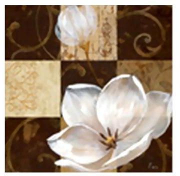 Decorative Wall Painting With Frame Brown/White/Beige 15x15cm