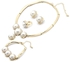 Tanos - Fashion Gold Plated Set (Necklace &amp; Earring) Immitation Pearl