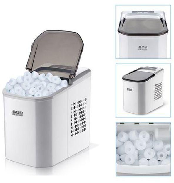 Electric Ice Maker Ice Machine Commercial Automatic Small Bar Coffee Shop Bullet Round Block Ice Cube Making Machine