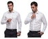 Fashion Shirts Men Long Sleeve Official- 3 pcs Black,White & Blue