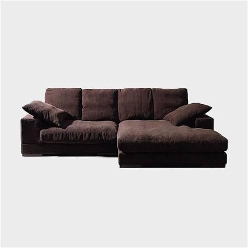 L Shape Sofa, 85CM, Brown- TA19