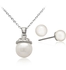Mysmar White Gold Plated Pearl Jewelry Set [MM255]