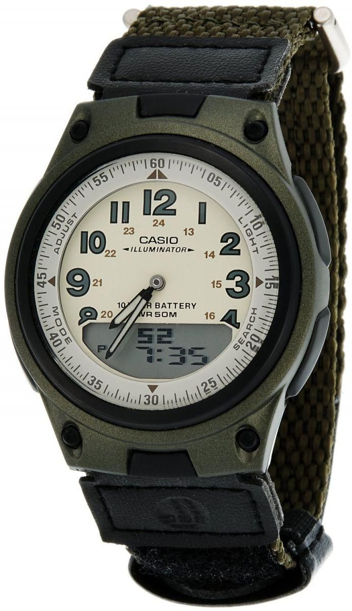 Casio for Men Analog-Digital AW-80V-3BVDF Cloth Watch