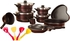Trueval 10 Pieces Cookware Set - Brown