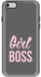 Stylizedd Apple iPhone 6Plus Premium Dual Layer Tough Case Cover Gloss Finish - Girl Boss  Grey