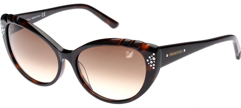 Swarovski Cat Eye Brown Women's Sunglasses - SK 0055-52F-58-58-15-135