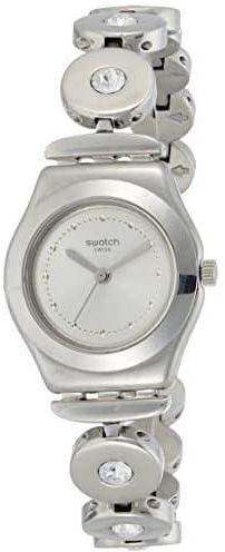 Swatch Women's Silver Dial Stainless Steel Band Watch - YSS317G