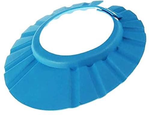 Safe shampoo shower bath cap for baby children, blue