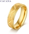 خاتم نسائي مطلي بالذهب عيار18مزين بخطوط مائلة ‫(مقاس 7 ) NO.R80