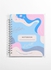Spiral Pocket Notebook Contemporary Abstract for school, study, work, business 10x15cm taking with 50 sheets