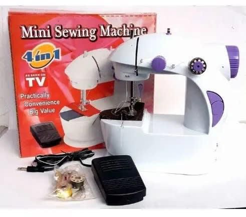 Mini Sewing Machine With Adapter + Foot Pedal