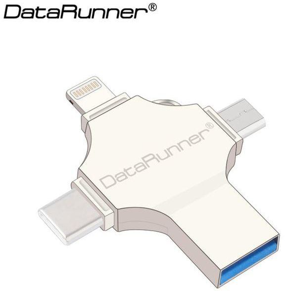 Datarunner 128gb Usb Flash Drive Otg 4 In 1