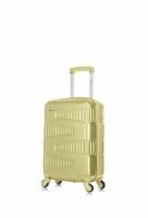Senator Hard Case Cabin Suitcase Luggage Trolley For Unisex ABS Lightweight Travel Bag with 4 Spinner Wheels KH1075 Tea Green