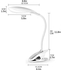 Kennede 9W LED Rechargeable Desk Lamp Reading Table Lights