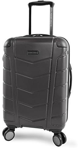 Perry Ellis Tanner 21" Hardside Carry-on Spinner Luggage, Charcoal, One Size