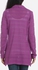 Bella Donna Cut Out Solid Cardigan - Purple