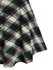 Plus Size Frilled Plaid Ruched Skirted Tunic Tee - 5x