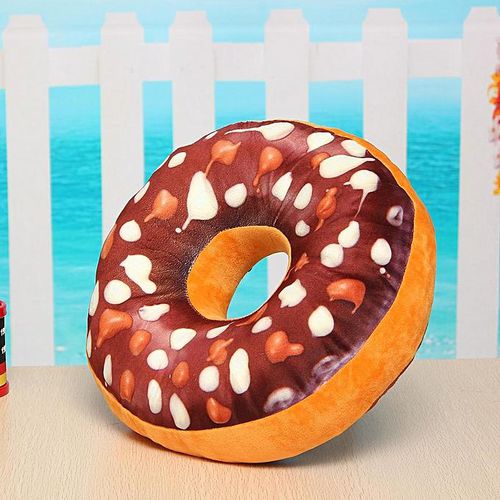 New Plush Soft Donut Doughnut Food Back Cushion Pillow Saddle Car Set Kids  Gift