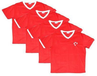 Didos DMTS-016 Men V Neck Team Shirt - Set Of 4 - XL