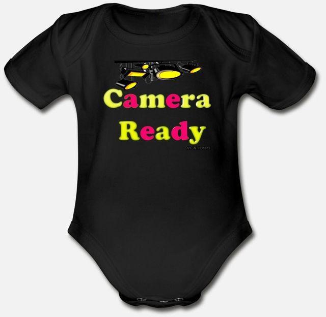 Camera Readypng Organic Short Sleeve Baby Bodysuit