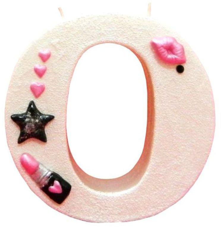 3D Letter O Model LKH Birthday Flame Candle