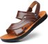 Men's Sandals Real Leather Summer Casual Shoes Beach Slippers