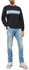 قميص ثقيل رجالي من Calvin Klein جينز مطبوع عليه عبارة Instit من الأمام