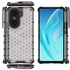 Cover Honor 60 Pro 5G , - Heavy Duty Brushed Dual Protective Shockproof Case - Black Edges Transparent Beehive Back