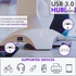 Tilted Nation RGB Headset Stand - 3 in 1 Gaming Headphone Stand for Desk with Mouse Bungee and 2 Port USB 3.0 Hub Charger - The Ultimate Gaming Accessory and Gift for Gamer - RGB Headset Holder