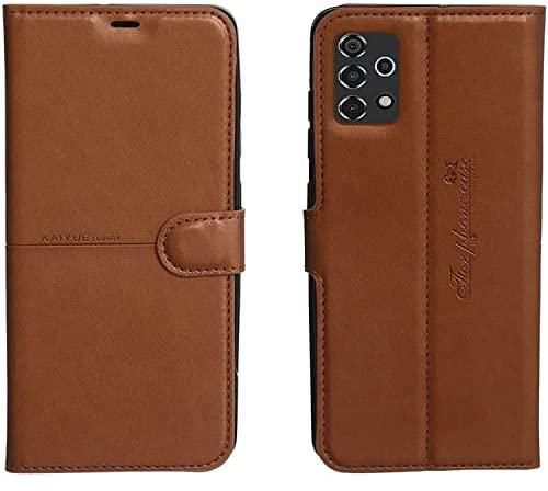 Kaiyue Flip Leather Full Cover Wallet Case for Samsung Galaxy A53 (Brown)