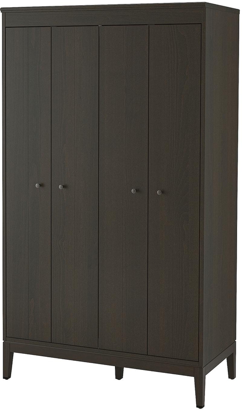 IDANÄS Wardrobe - dark brown stained 121x211 cm